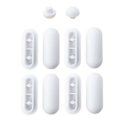 Mebamce 10 Pack Set Toilet Seat Buffers Universal WC Replacement Cushioning Pads Noise Dampening Bumpers Gasket Set