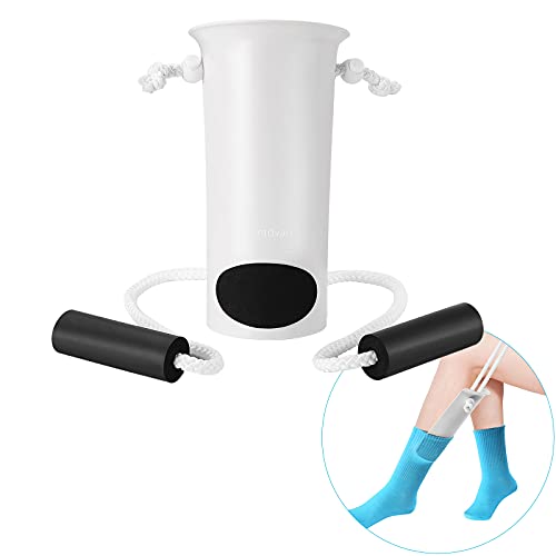 Antdvao Socks Assist, Smooth Adjustable Cord-Socks Helper with Foam Handle, Suitable for Hip Replacements, Elderly People Who Cannot Bend Over, and Pregnant Women Very Convenient Socks Aid
