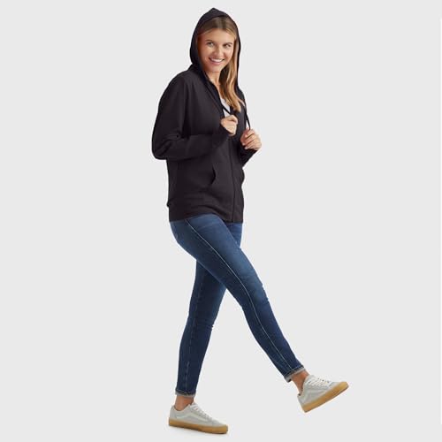 Hanes Women’s Slub Knit Full-Zip Hoodie, Textured Cotton Zip-Up T-Shirt Hoodie for Women - Image 6