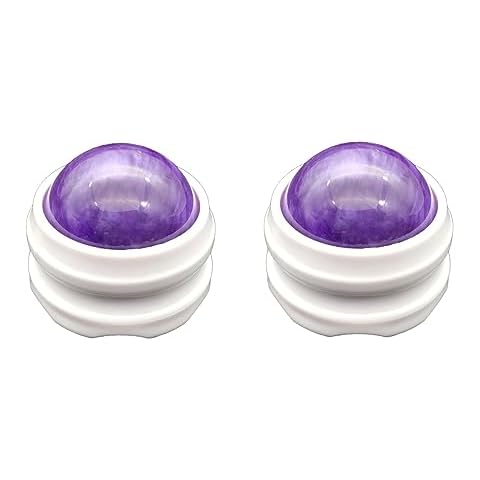 Ferenu Massage Ball Massage Tool Massage Roller Ball Back Massage A Manual Massager Eases Joint Pain and Relaxes The Whole Body – Set of 2 (Purple) Cover