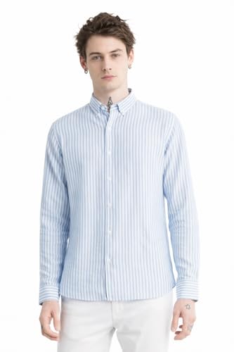 Image of Men's Cotton Casual Printed Striped Stylish Shirt for Men