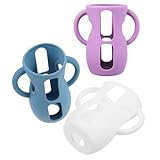 Compatibilité parfaite : spécialement conçue comme manchon pour biberon compatible avec les biberons , elle assure un maintien ferme et stable pour les repas quotidiens et les voyages. housse de biberon en silicone, support en silicone pour biberon