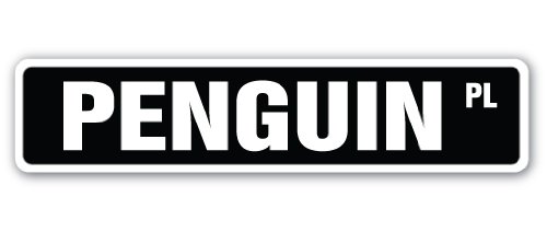 Amazon.com: Penguin Street Sign Artic Antartic North Pole Igloo Animal ...