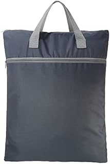 BeeGreen Grey Travel Laundry Bag with Handles & Zipper Pockets Dirty Clothes Hanging Laundry Hamper Heavy Duty Washable Collapsible for College Dorm Gym Beach Pool Swimsuit