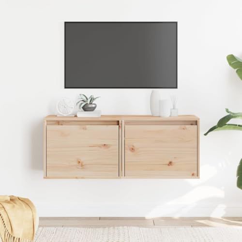 KTHLBRH Solid Pine Wood Wall Cabinet Set, Modern Storage Solution