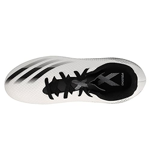 Image of adidas Men's X Ghosted.4 Firm Ground Soccer Shoe, White /Black /Silver, 5