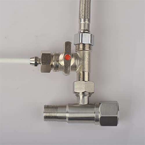 Conector de tubería de agua 1/2 BSP macho hembra latón en T 6
