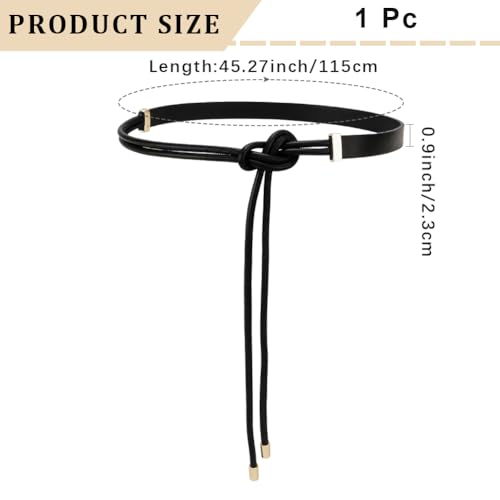 PU Leather Skinnny Belt Knotted Thin Waist Belt Boho Adjustable Slim Leather Waist Band Strap Rope Waistbands2
