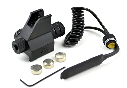 Removable Front Iron Sight with Red Laser Plus Remote Switch/Pressure Pad - Laser is Class 3A, 5mW