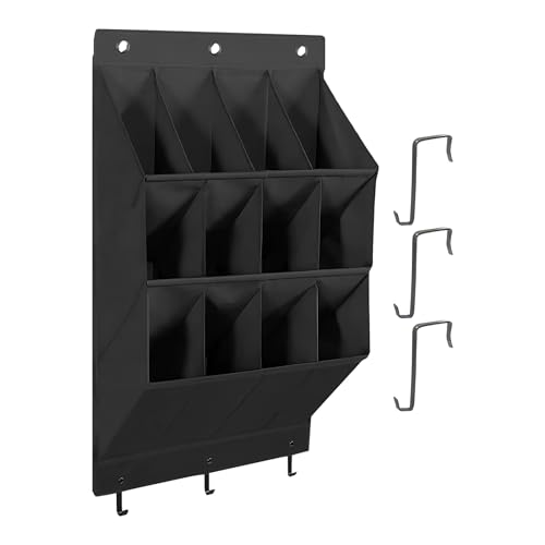 Organizador de zapatos sobre la puerta, organizador de teléfono de 12 bolsillos, zapatero detrás de la puerta, para apartamento, vestíbulo, RV, propietarios de viviendas, inquilinos, dormitorio