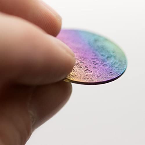 Moneda Rainbow Moon 1" Niobio Anodizado Multicolor miniatura 3