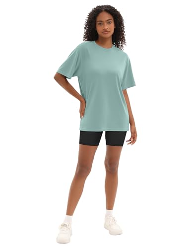 1/5 Pack Workout Oversized T Shirts for Women, Short Sleeve Plus Size Baggy Dry Fit Athletic Gym Shirts Tops Tees2