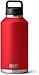 YETI Rambler 64 oz Bottle, Vacuum Insulated, Leakproof, Stainless Steel with Chug Cap, Rescue Red