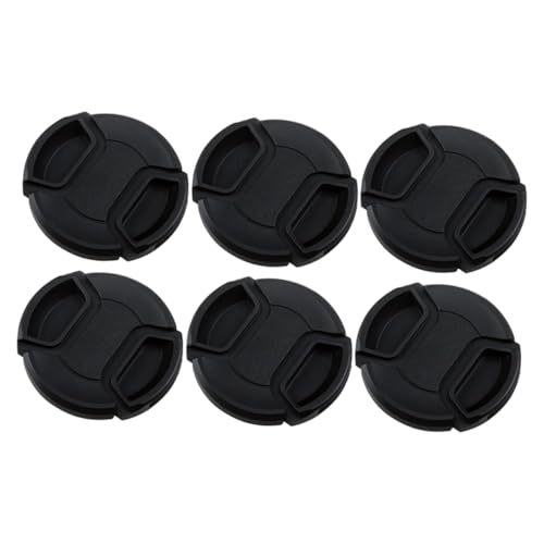 DOITOOL 6 Piezas Tapa De La Lente De La Cámara Universal Cubiertas De Lentes De Cámara Quebrar Correa De Tapa De Lente Protector Black El Plastico