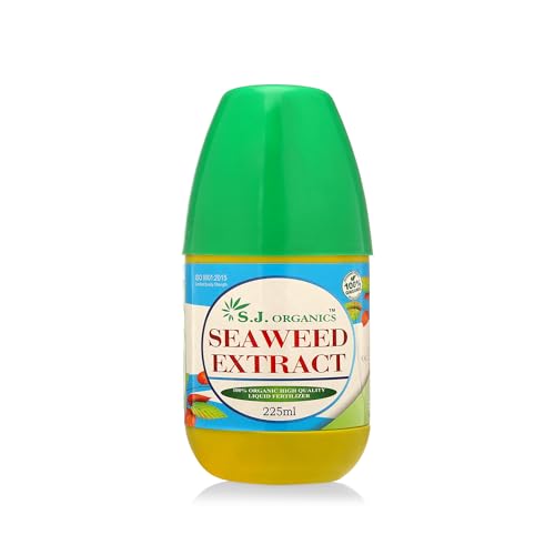 Image of SJ Organics Seaweed Extract 900ml Organic Liquid Fertilizer with Measuring Cap for Home Gardening | Seaweed Liquid Fertilizer for Plant | Sea Weed Fertilizer