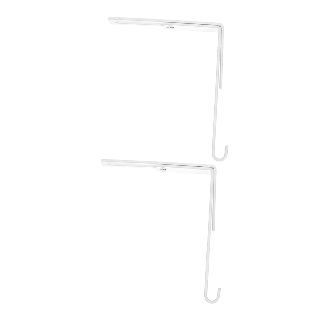 Cabilock 2pcs Metal Cabinet Hooks Hanging Peg Hook Hooks Over The Door Closet Hooks Home Cabinet Hooks Drawer Hooks Cabinet Hanging Holder Adjustable Partition Hook Hangers White