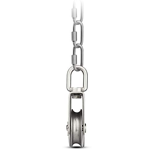 M75 Lifting Single Pulley Loading 1653 lbs, STARVAST Stainless Steel Heavy Duty Swivel Lifting Rope Pulley Block 75mm Pulley Hoists Roller