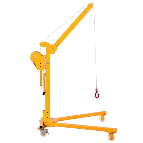 Tragbarer elektrischer Hebekran, 200 kg, zusammenklappbar, mobil, ideal für den Heimbau und Fabrikgebrauch (220 V elektrische Seilwinde)