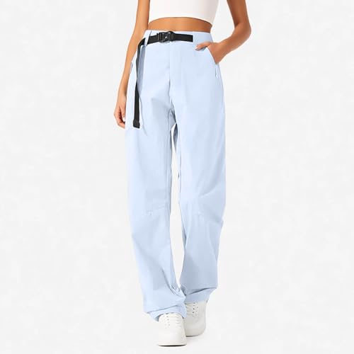Pantalones de chándal holgados estilo cargo con pernera ancha recta para mujer 3