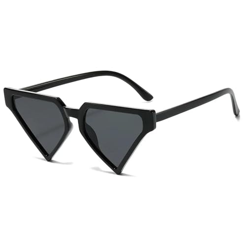 Lunettes de soleil punk vintage UV400 unisexes en noir