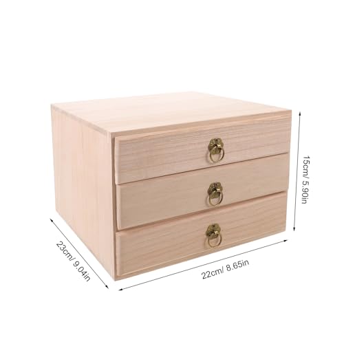 Boîte de rangement pour thé en bois massif compartimentée style vintage