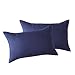 Aisbo Kissenbezug 40 x 80 2er Set - Kopfkissenbezug 40x80 Marine mit Reißverschluss aus Mikrofaser Weich, 40x80cm Pillow Cover
