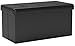 SONGMICS MAZIE Collection-30 Inches Folding Bench Ottoman with Storage, Foot Rest Stool, Load 660 lb, for Living Room, Synthetic Leather, Black ULSF105, 15