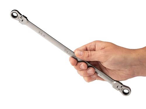 Image of TEKTON 3 /8 x 7 /16 Inch Long Flex Head Ratcheting Box End Wrench | WRB36310