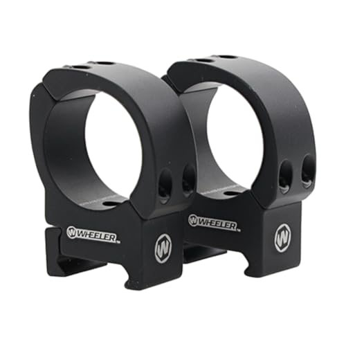 Wheeler Sporter Scope Rings with Interchangeable Base for Mounting Scopes on Picatinny and Weaver Rails