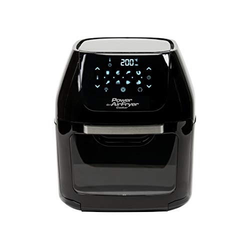 Power Air Fryer CM-001 Cooker - Chip Fryer, Portable Oven, Oil Free Hot Air Health Fryer, Rotating Rotisserie and Dehydrator (1800W) Black