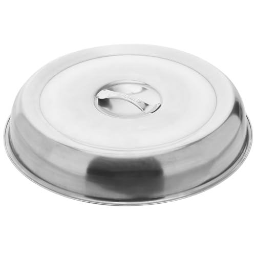 Yardwe Couvercle Alimentaire En Acier Inoxydable 9.45 Pouces Couvre Plat Rond Protecteur Pour Steak Gardant La Chaleur Idéal Pour Barbecue Pique- Et Cuisine Extérieure