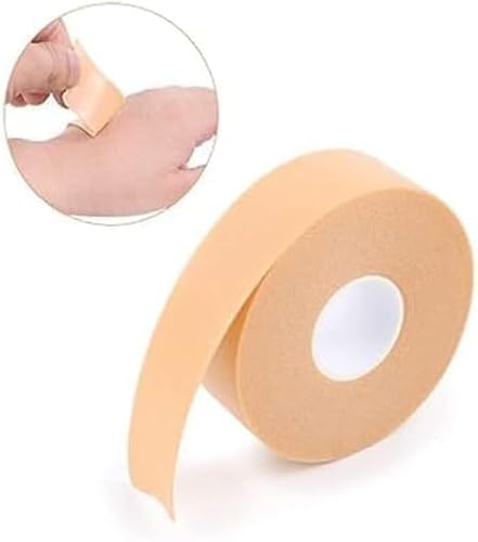 Calsgkspray Yellow-Brown Moleskin For Feet Mole Skin Bandage Roll With Extra Templates Heavy Duty Fabric Padding Tape For Shoe Friction Practical Design Moleskin thumb #1