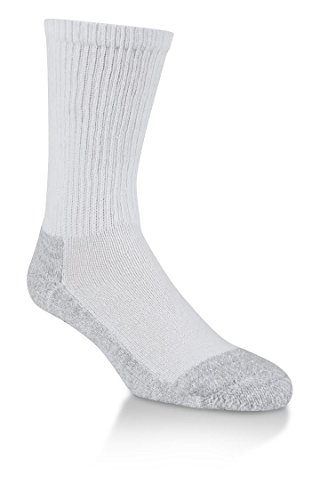 POWER-CUSHIONED Performance Crew Medium 6 Pack (White), Size Med (Men's shoe size 6-9)