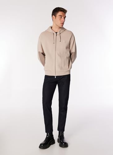 Armani Exchange Men's Bonded Stretch Cotton-Poly Contrast Color Zip Up Sweatshirt2