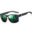 Transparent Gray Frame Purple Green Lens