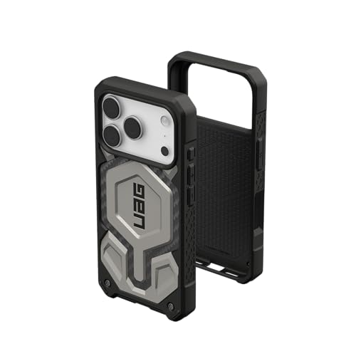 URBAN ARMOR GEAR Monarch Pro Case kompatibel mit Apple iPhone 17 Pro Hülle (Wireless Charging/Magnetische Aufladung, 5-Schichten Schutz) Titan