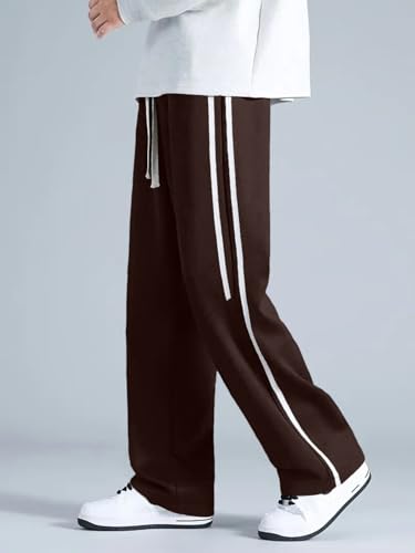 Image of GRECIILOOKS Korean Style Track Pants for Men - Loose Fit Lycra Cargo Joggers | Trendy Gym & Streetwear Bottoms with Utility Pockets (Available in Plus Size)