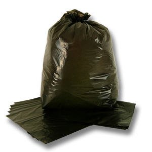 20 x duże wytrzymałe czarne worki na odpadki "45 x 60 x 90 cm