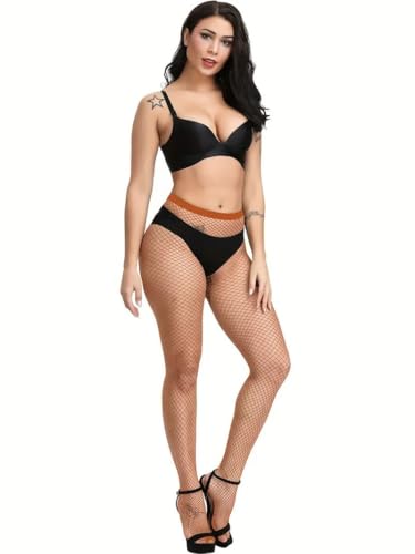 Image of Boolavard Fishnet Stockings, High Waist Tights for Women, Fish Net Tights Ladies Plus Size One Size Fit All