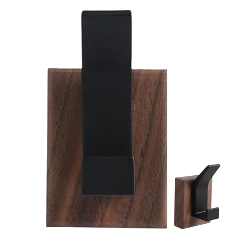 Shurzzesj Gancho de madera para colgar ropa, perchero de pared, perchero de pared de madera de nogal, perchero resistente para ropa, toalla, sombrero, chaqueta, ropa