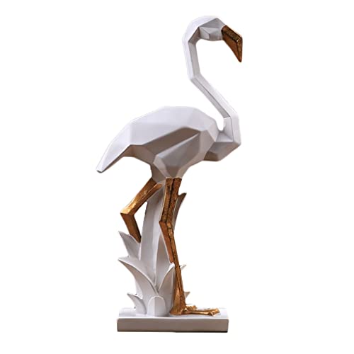 Statue Flamingo Résine Géométrique : Idée Cadeau Idéale pour Décoration Maison