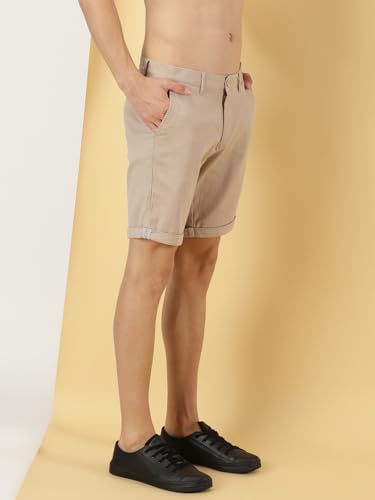 Image of Thomas Scott Men's | Solid | Chino Shorts | Regular Fit | 100% Cotton | Above Knee | Casual Short