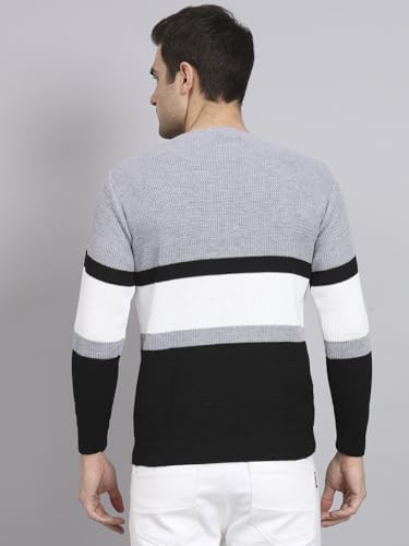 Image of eWools winterwear Men's Woolen Striped Cardigan Sweaters