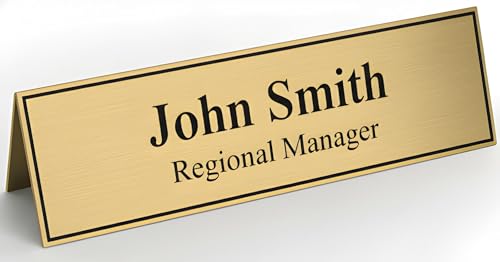 IRA DESIGN Gold Desk Name Plate