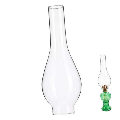 GETAJGHSD Pantalla de Vidrio Clara para Lámpara de Aceite Repuesto de Pantalla para Lámpara de Queroseno Diseño Resistente al Viento y Alta Temperatura Compatible con Quinques y Práctica y