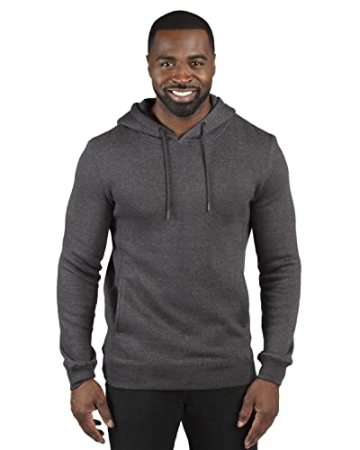 Threadfast Apparel Unisex Fleece Pullover Hooded, Charcoal Heather, Large