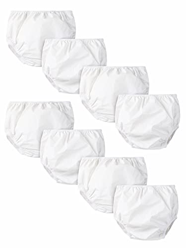 Image of Gerber Baby Toddler 8 Pack Waterproof Diaper Cover, White, 6 Months