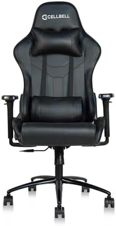 CELLBELL Transformer Gaming Chair – Ergonomic High Back Racing Style Gamer Chair, 2D Adjustable Armrest, Tilt Mechanism, Leather Reclining Computer & Office Chair (Black) – 3-Year Brand Warranty