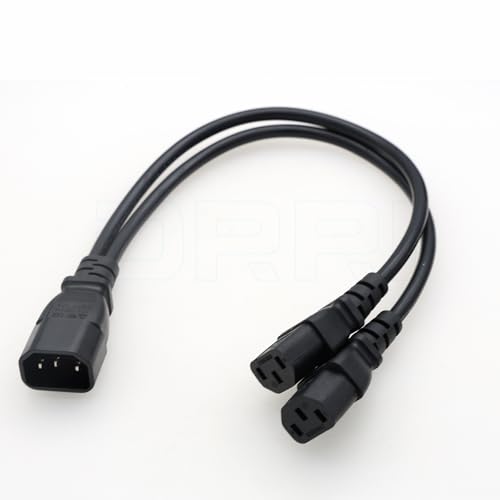 Cable divisor de corriente IEC 320 C14 macho a 2xC13 hembra, 250V/10A, 40 cm miniatura 3