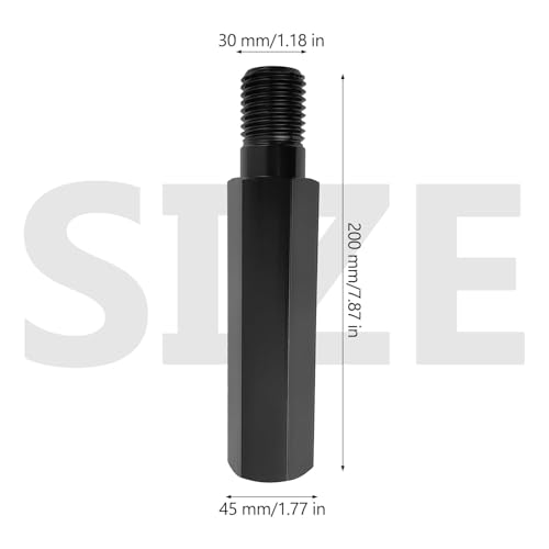 200 mm Bohrer-Bit-Verlängerung mit 1 1/4 Zoll UNC-Anschluss, Kernbohrkrone, Forstnerbohrer Gewindebohrer Verlängerung, Bitverlängerungen, Bohrerverlängerung für Diamantbohrkronen